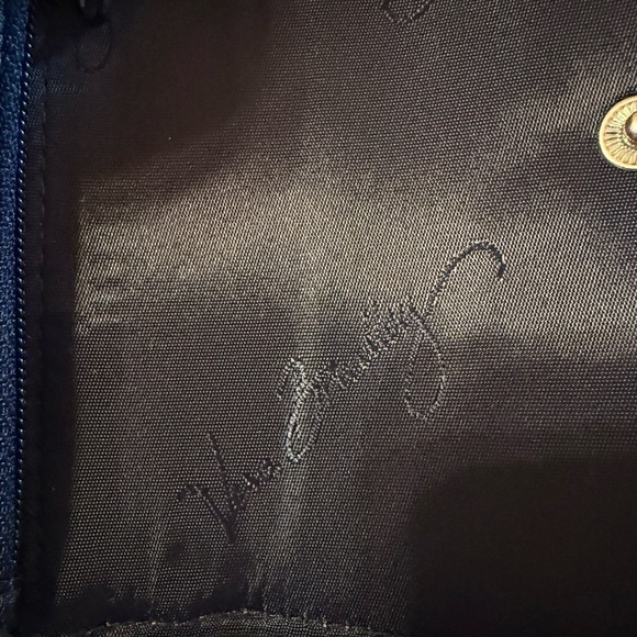 Vera Bradley Morocco NAVY Blue Laser Cut Petite Trifold Women’s Wallet - Picture 4 of 14